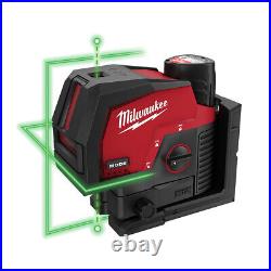 Milwaukee 3622-21 M12äó Green Cross Line & Plumb Points Laser Kit