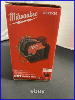 Milwaukee M12 Green 125 ft. Cross Line and Laser Level (Tool-Only) 3622-20