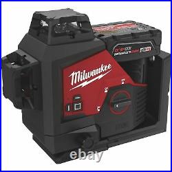 Milwaukee M12 Rechargeable Green Cross Line & Plumb Points Laser Kit- 1 Battery