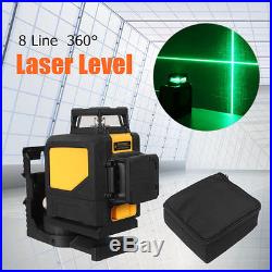 Mini 360° 8 Line Laser Self Leveling Vertical&Horizontal Level Green Measurement