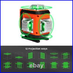 NEW 4D 360° 16 Lines Green Laser Level Auto Self Leveling Rotary Cross Measure