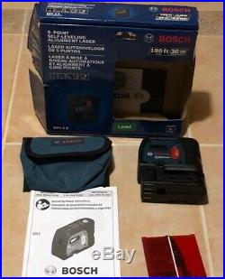 NEW BOSCH 100 ft. 5 Point Self Leveling Plumb and Square Laser GPL 5S