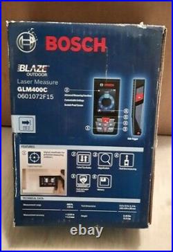 NEW BOSCH GLM400C Blaze 400' 120M Outdoor Laser Measure Accurate Reliable USA
