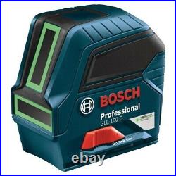 NEW Bosch 100 ft Self Leveling Cross Line Laser with VisiMax Green Beam GLL100GX