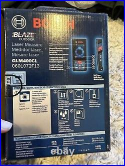 NEW Bosch Blaze Outdoor 400 ft Laser Measure GLM400CL With Camera