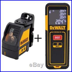 NEW DeWalt DW088K Self-Leveling Cross Line Laser + DW065E Laser Measurer