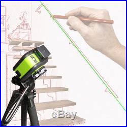 New 12 Line Green Laser Level Self Leveling 3D 360° Rotary Cross Measure Tool
