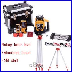 New Automatic Self-leveling Rotary Laser Level + 1.65M Tripod + 5M Staff