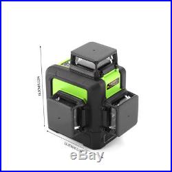 New Laser Level 12 Line Green Self Leveling 3D 360° Rotary Cross Measure Tool