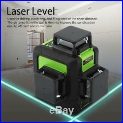 New Laser Level 12 Line Green Self Leveling 3D 360° Rotary Cross Measure Tool UK