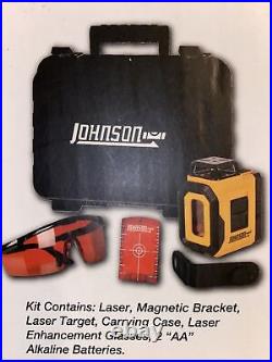 New Open Box Johnson 40-6611 Self Leveling 360 Plumb Line Laser Kit Red