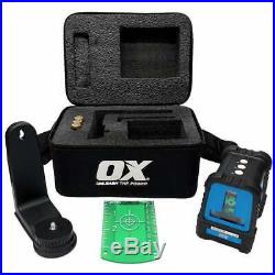 OX Tools 30m Green Cross Line Self Levelling Site Laser Level + Case, OX-P502901