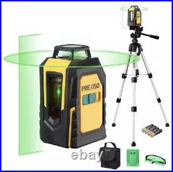 PREXISO 360° Laser Level with Tripod, 100Ft Self Leveling Cross Line Laser