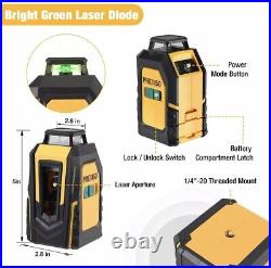 PREXISO 360° Laser Level with Tripod, 100Ft Self Leveling Cross Line Laser