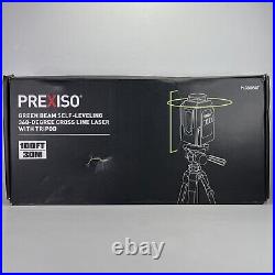 PREXISO 360° Laser Level with Tripod, 100Ft Self Leveling Cross Line Laser