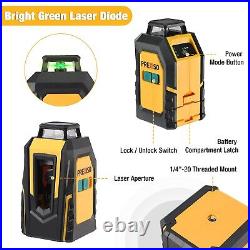 PREXISO 360° Laser Level with Tripod, 100Ft Self Leveling Cross Line Laser Le