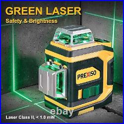 PREXISO 3X360° Self Leveling Cross Line Level Laser Level Green Line Laser Level