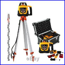 Ridgeyard Self-leveling Red Laser Level 360 Rotating Rotary with Receiver + Tripod
