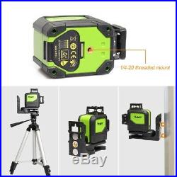 Rotary Laser Level 8 Green Cross Line Laser Self Leveling with Target Card