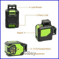 Rotary Laser Level 8 Green Cross Line Laser Self Leveling with Target Card