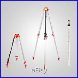 Rotary Red Laser Level + Tripod + 5m Staff Self Leveling 5 Degree 500m Range