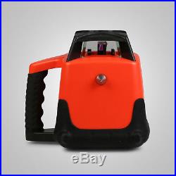 Rotating Rotary Laser Level Red Beam Auto Self Leveling Cross Line+Tripod+Staff