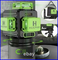 SALE! Huepar B03CG laser level multi lines Green Self-Leveling 3D 360 12 lines