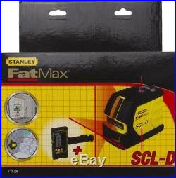 STANLEY FatMax SCL-D Self-Leveling Cross Line Laser Level Plub +DETECTOR Kit NEW