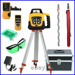 Samger Automatic Green Beam 5° Self-Leveling Laser Level Kit with Tripod Staff