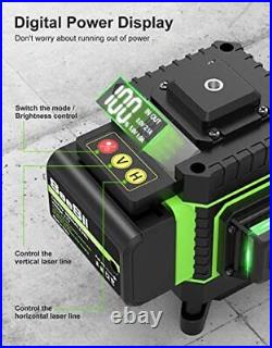 Seesii 12 Lines 3D Laser Level with Digital Display Self-leveling 3x 360° Gre