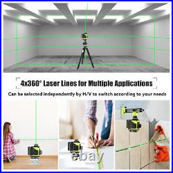 Seesii 16 Lines 4D Laser Level Green Beam Laser Self-Leveling 4x360 Cross Laser