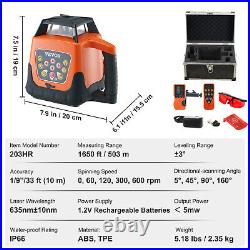 Self-Leveling 360° Rotary Rotating Red Laser Level Tool Kit Automatic 500m Range