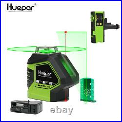 Self Leveling Green Laser Level 360 Cross Line with 2 Plumb Dots +Laser Receiver