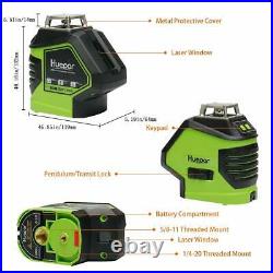 Self Leveling Green Laser Level 360 Cross Line with 2 Plumb Dots +Laser Receiver
