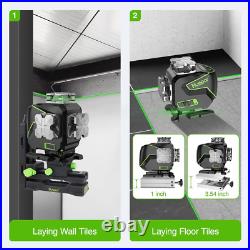 Self Leveling Laser Level Green 16 Lines 4 x 360 4D Cross Line Floor Laser Tool