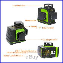 Self Leveling laser level 360 Rotary green 12 Lines 3D Cross Line Rechargeable