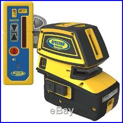 Spectra Laser LT52-2 Self Leveling 5 Point & Cross Line Laser Level withReciever