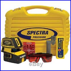 Spectra Laser LT52-2 Self Leveling 5 Point & Cross Line Laser Level withReciever