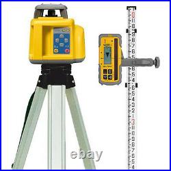 Spectra Precision Self Levelling Rotary Laser Level W Receiver Staff & Tripod