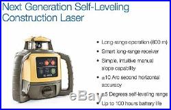Topcon 1021200-07 RL-H5A Horizontal Self-Leveling Rotary Laser LS-80L Receiver