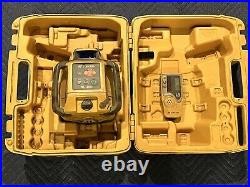 Topcon RL-H4C Laser Level with LS-80L Receiver, Case, Rechargeable Bat Powers On