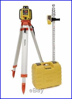 Topcon RL-H4C Rotary Laser Kit Self Leveling 16' Grade Rod INCHES and Tripod