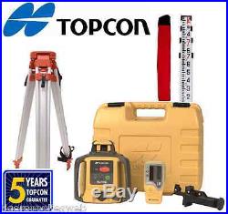 Topcon RL-H4C Self-Leveling Rotary Grade Laser Level W tripod and 14' Rod Inches