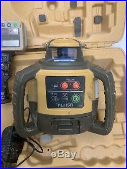 Topcon Rl-h5a Long Range Rotating Laser Level With Rechargeable Battery & Case
