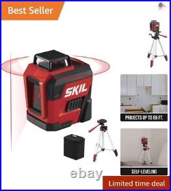 Versatile Cross Line Laser Level Rechargeable Battery Tripod Included