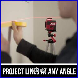 Versatile Cross Line Laser Level Rechargeable Battery Tripod Included