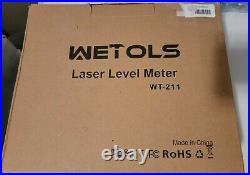 WETOLS Laser Level, 12 Lines 3x360° 3D Green Cross Line, Rechargeable Li-ion bat